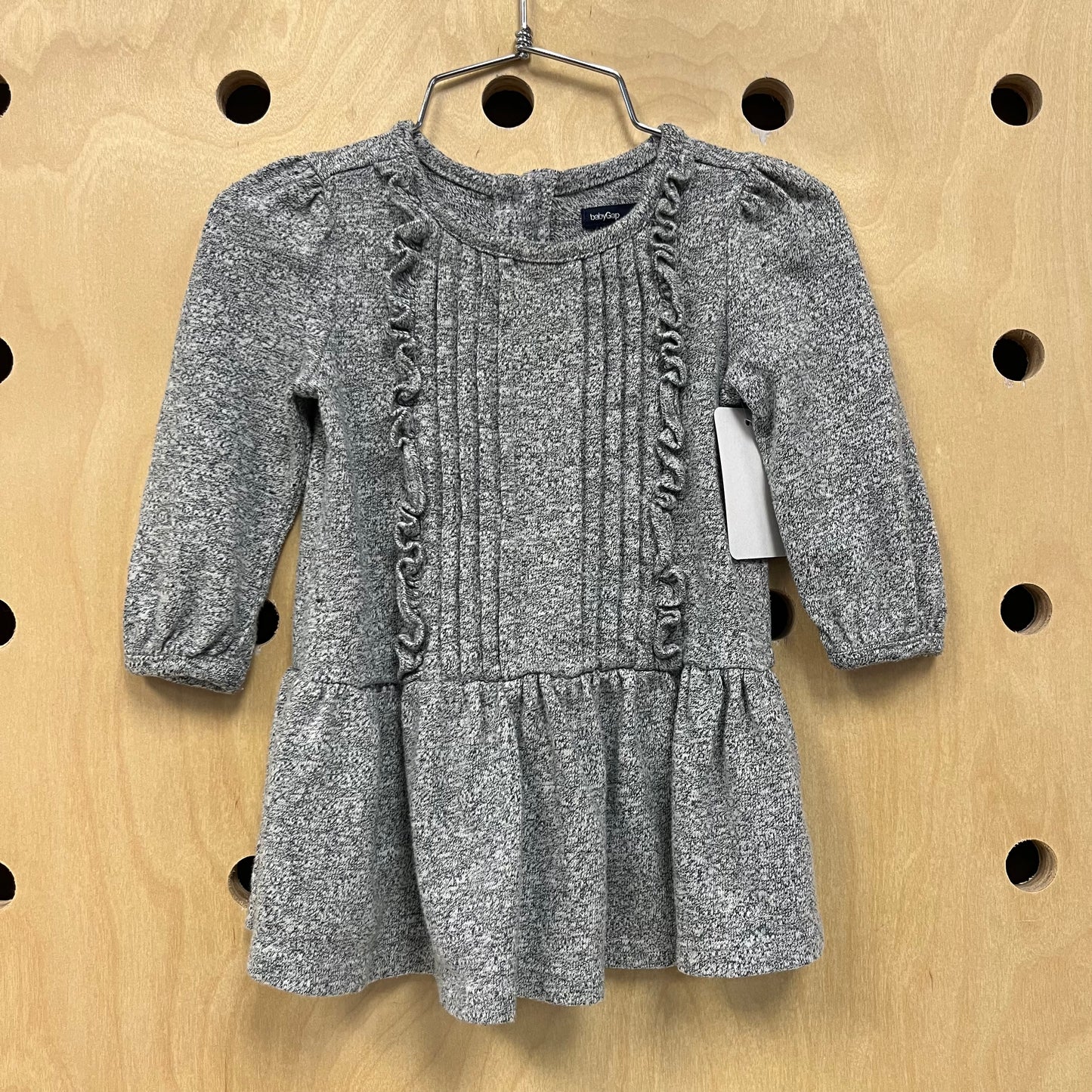 Grey Ruffle LS Top