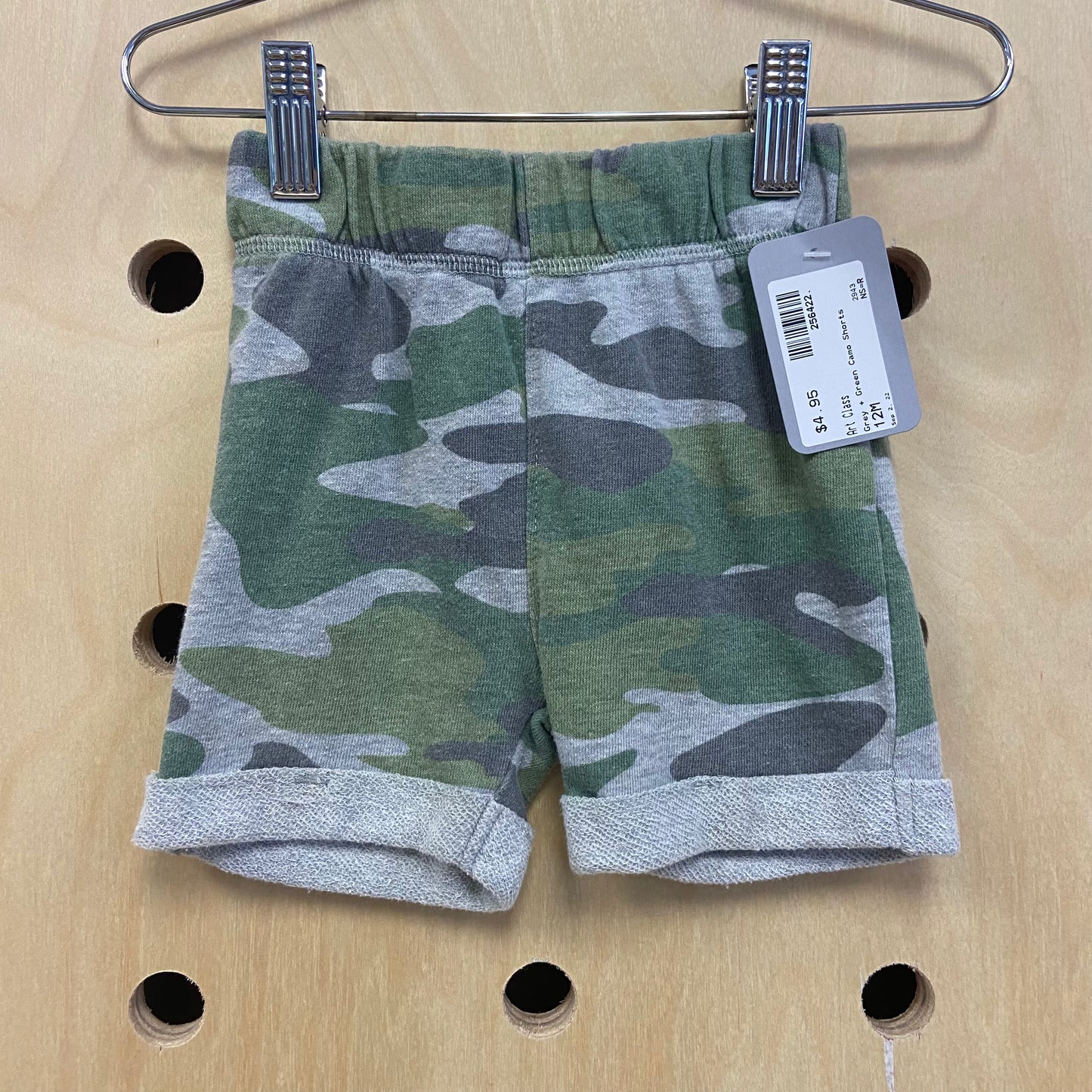 Grey + Green Camo Shorts
