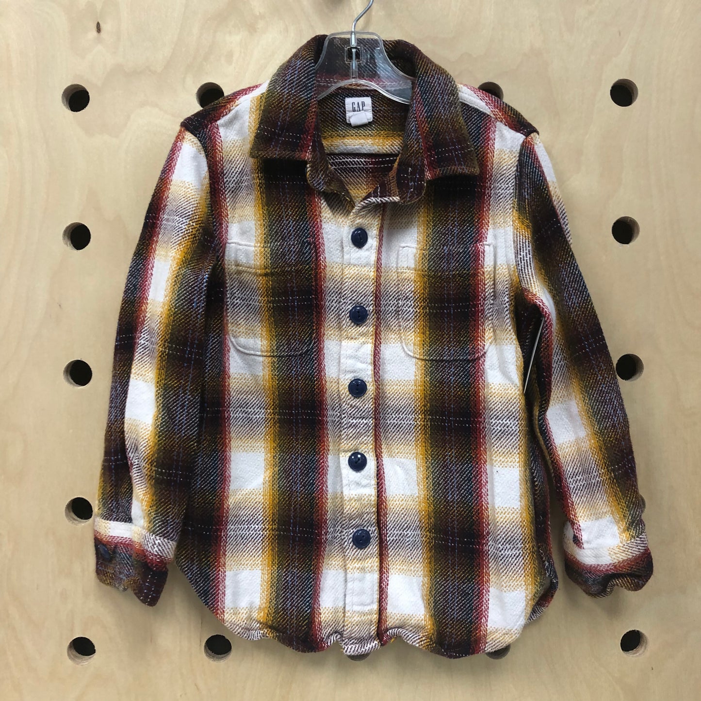 Burgndy & Yellow Flannel Shacket