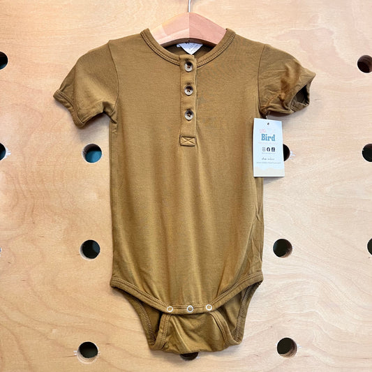 Olive Bamboo Henley Bodysuit