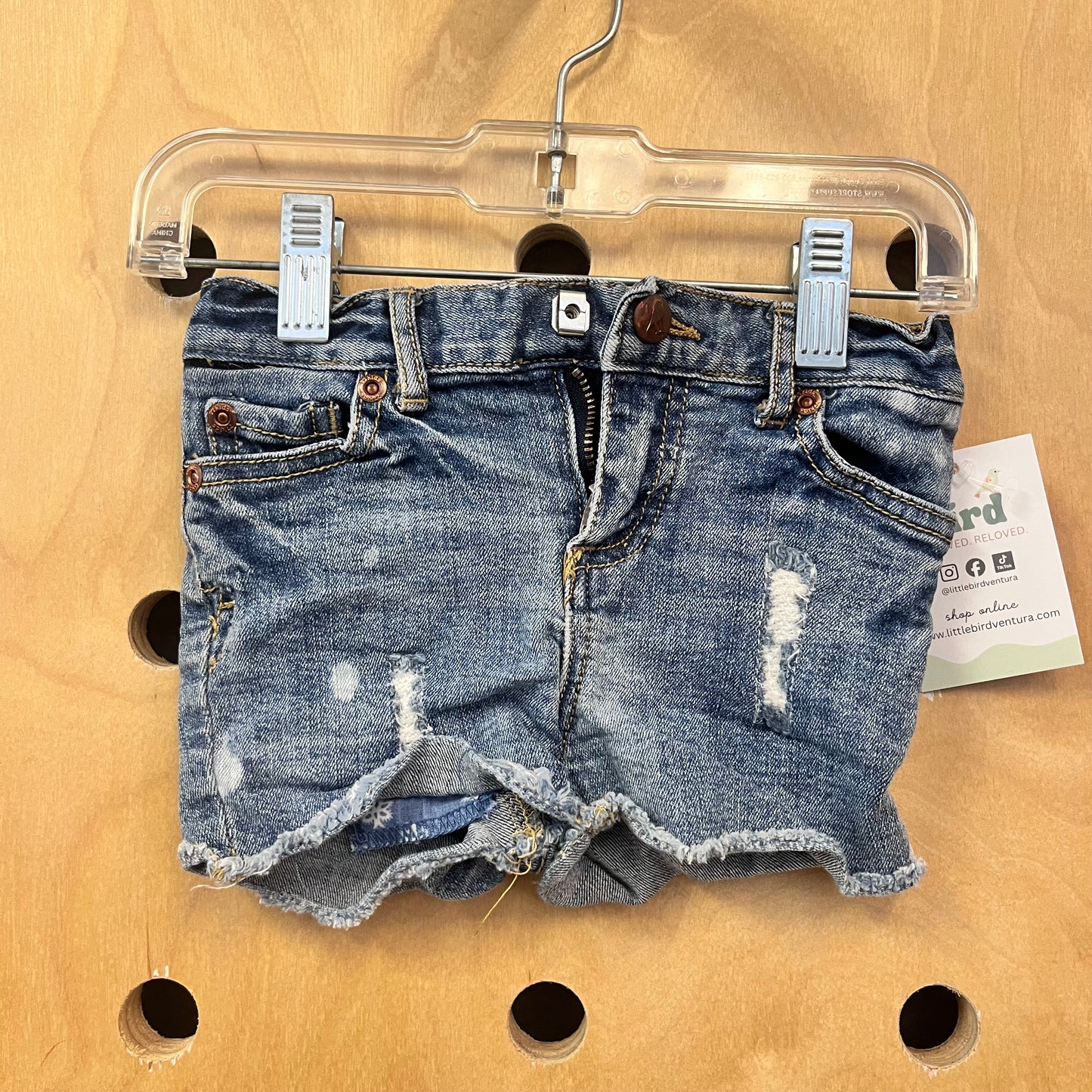 Distressed Denim Shorts