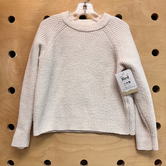 Cream Ribbed Sweater