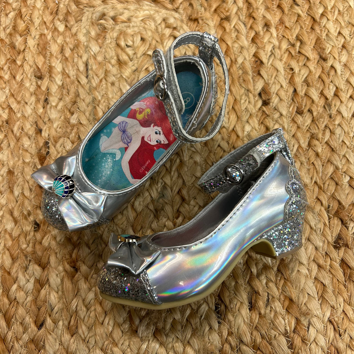 Silver Glitter Little Mermaid Dress Up Heels