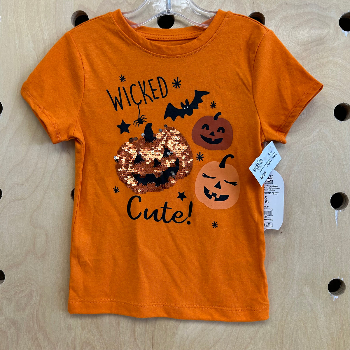 Orange Flip Sequin Halloween Tee NEW!