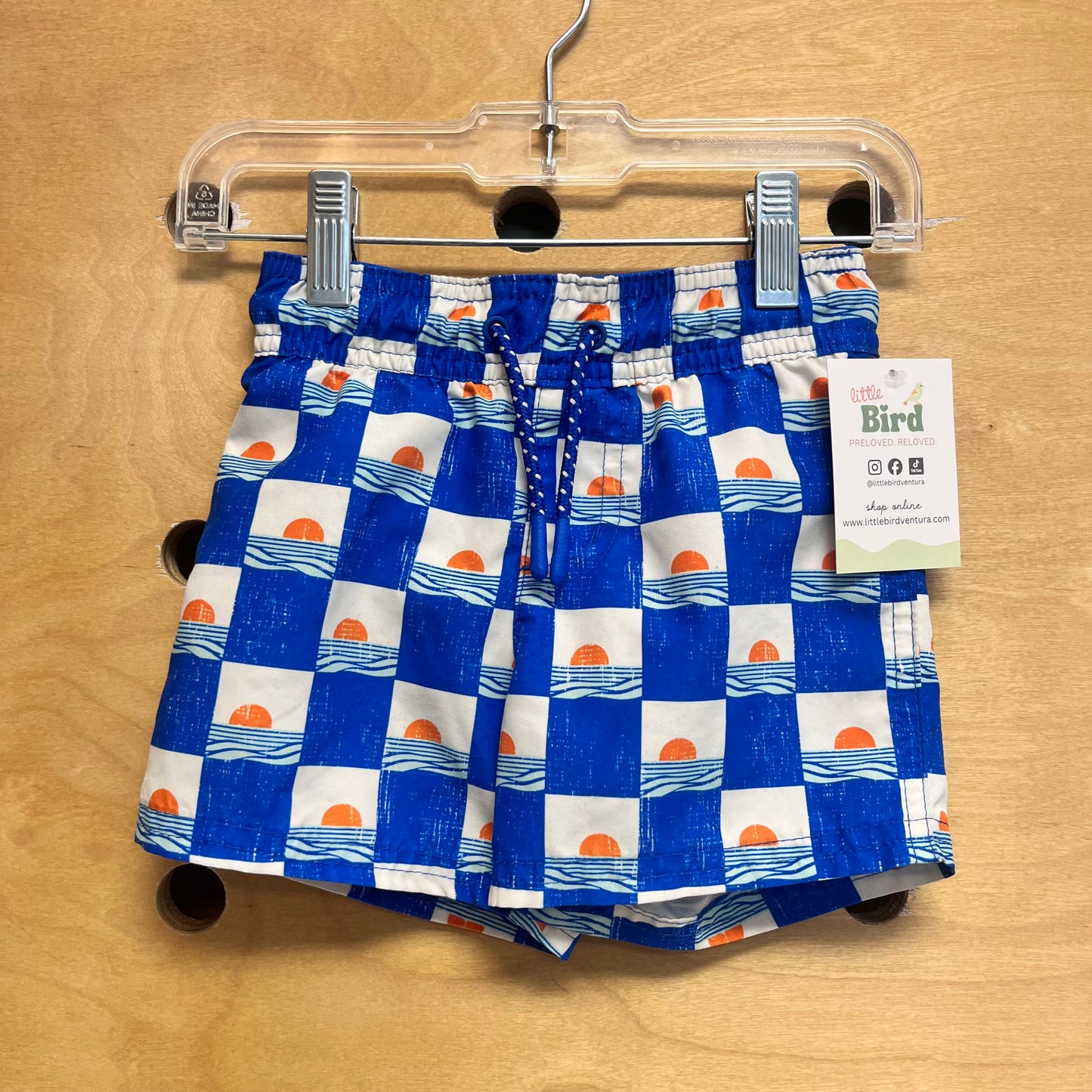 Blue Waves/Sun Swim Trunks