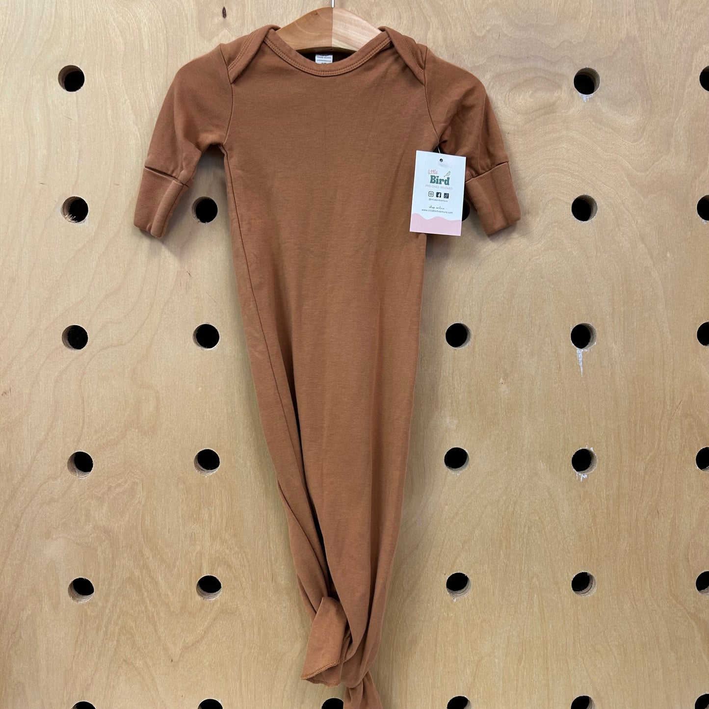 Organic Brown Knotted Gown