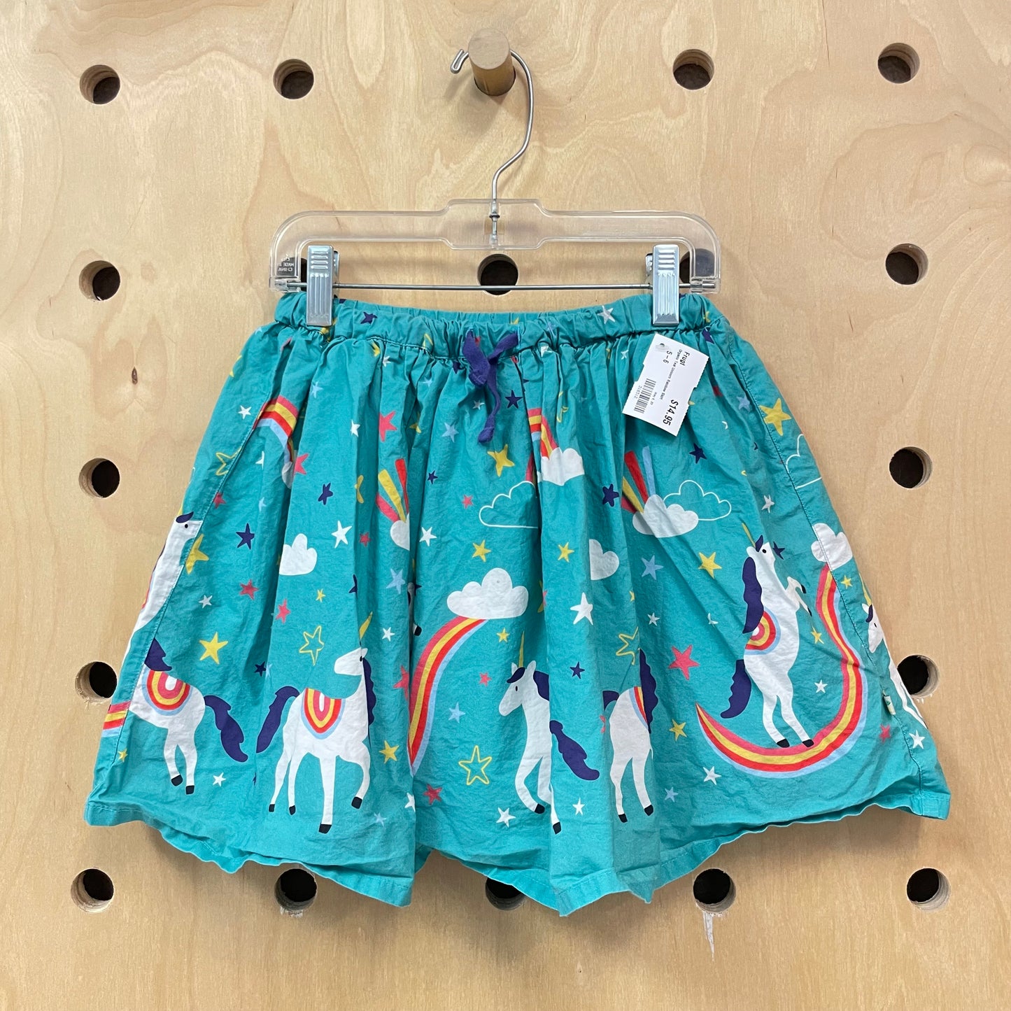 Organic Teal Unicorn Rainbow Skirt