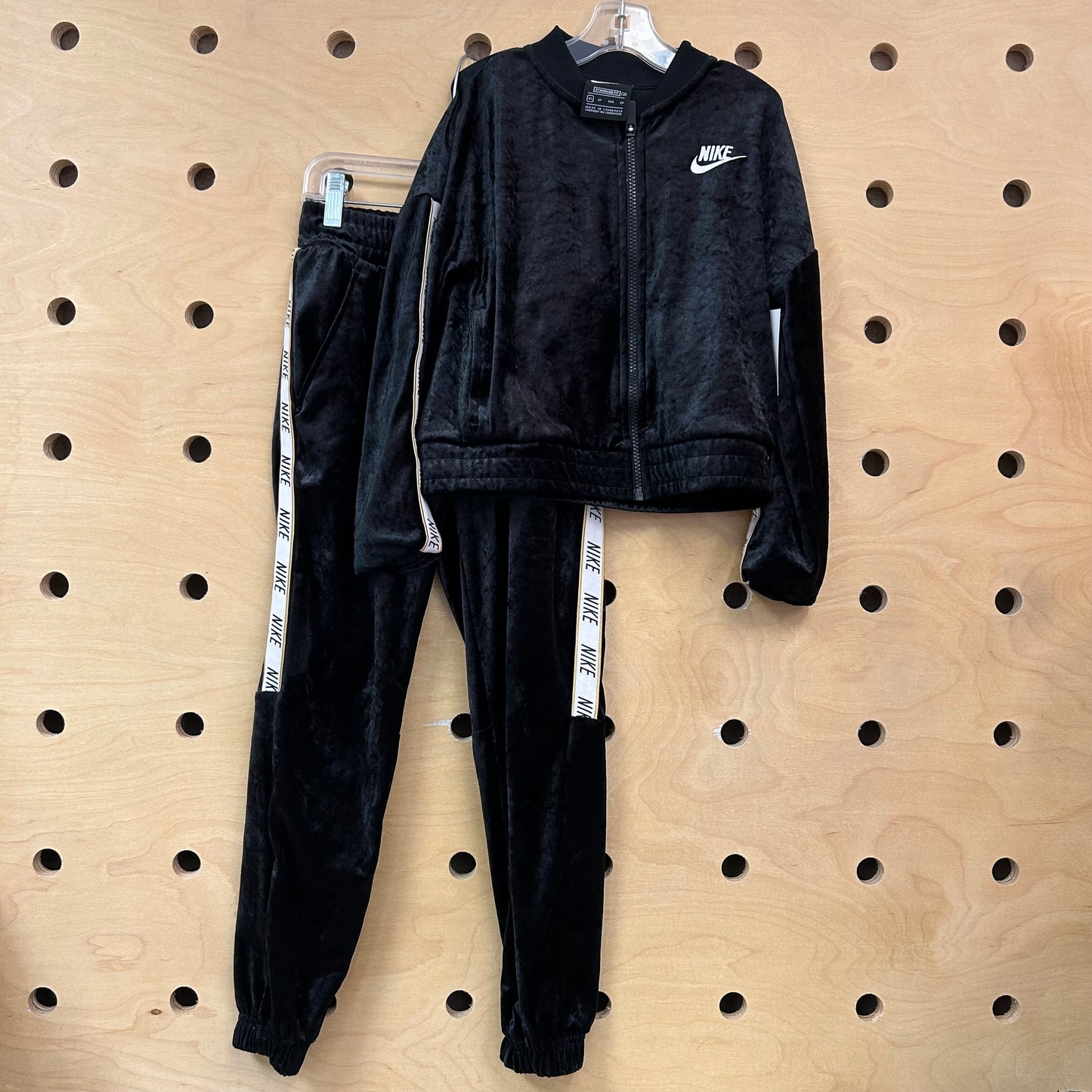 Black Velour Track Suit
