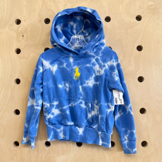 Blue Tie Dye Pullover Hoodie