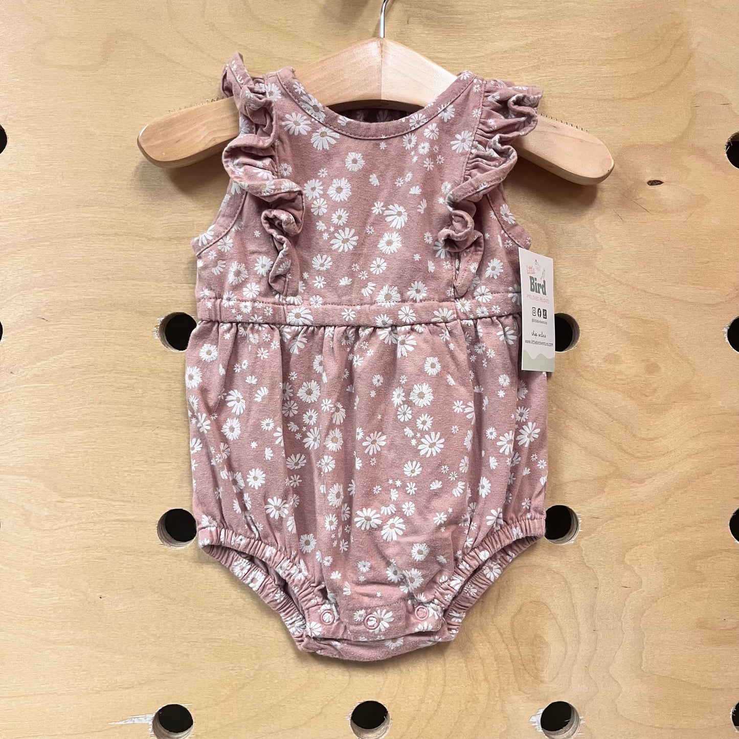 Blush/White Daisy Cotton Romper