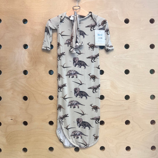 Bamboo Tan Dinos Sleeper+Headband
