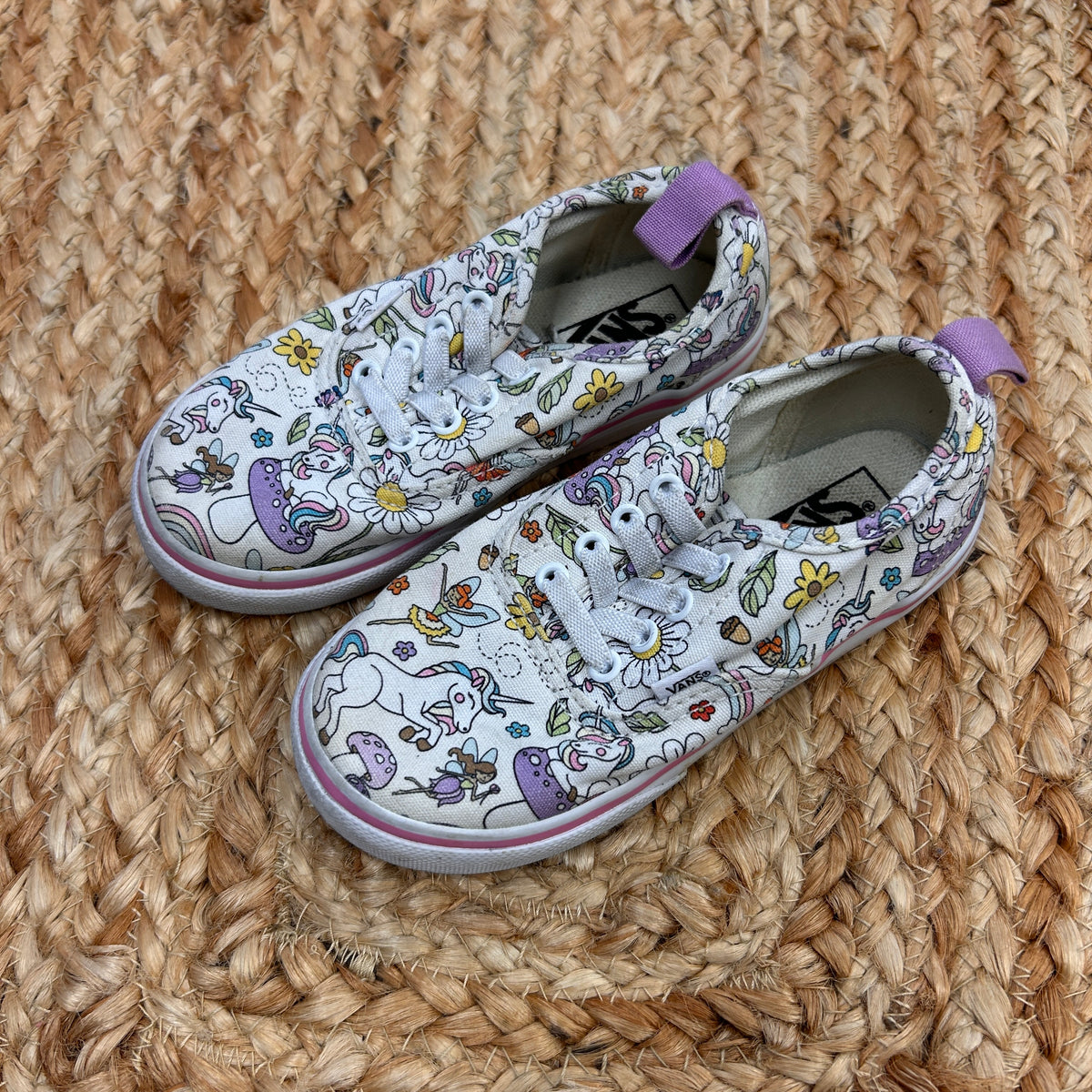 White Unicorn Slip On Sneakers