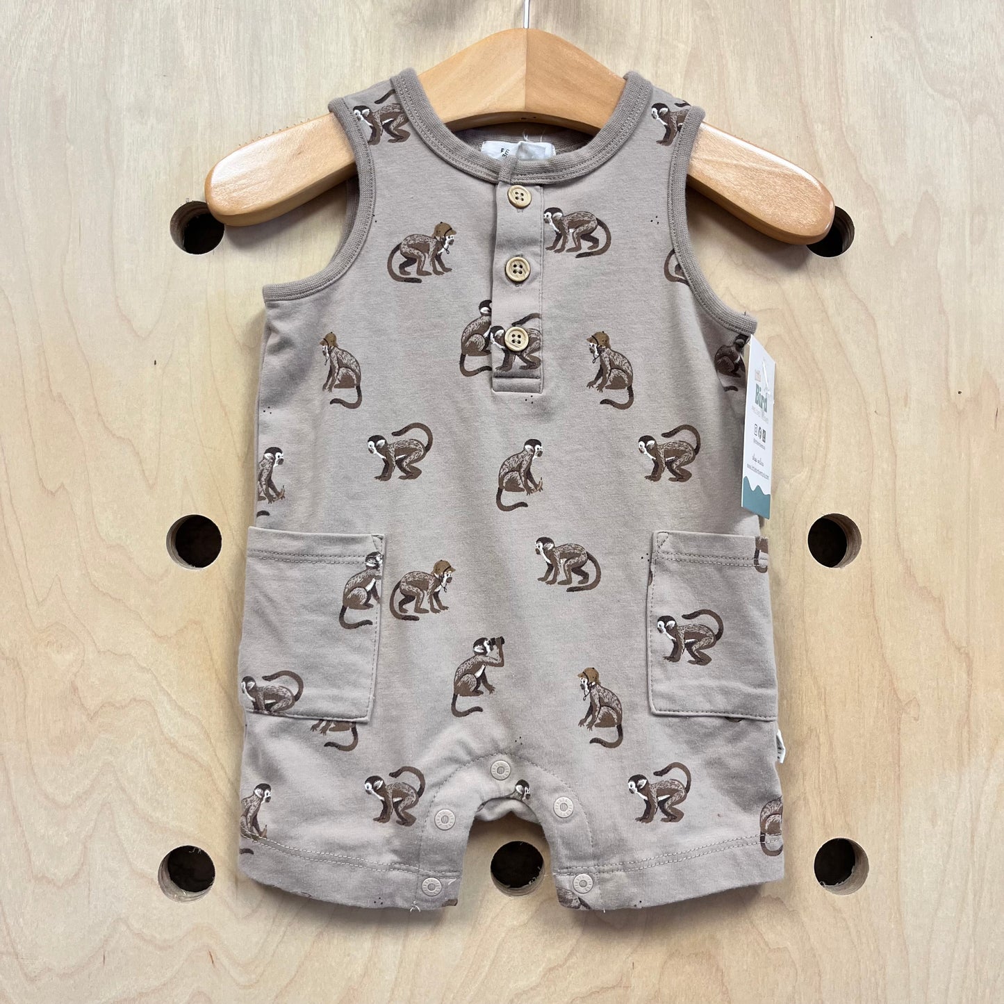 Organic Brown Monkeys Romper
