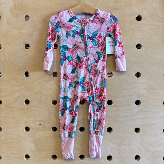 Pink/Blue Bamboo Floral Zippy