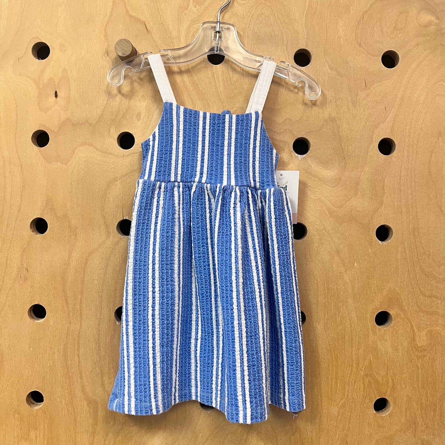 Blue + White Textured Dress