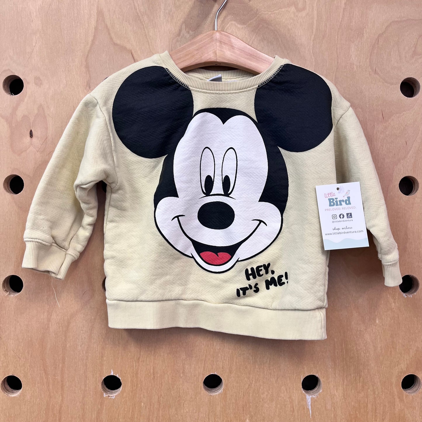 Yellow 'Hey Its Me' Mickey Crewneck
