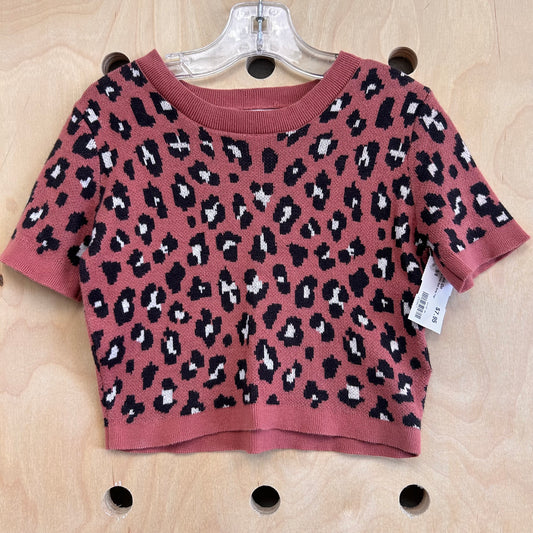 Animal Print Knit Crop Top