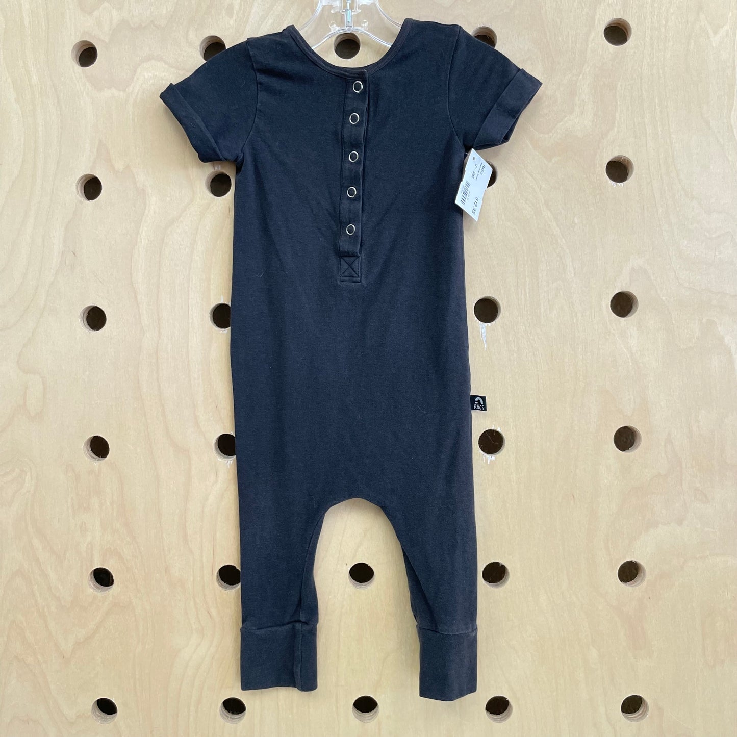 Black Snap Romper