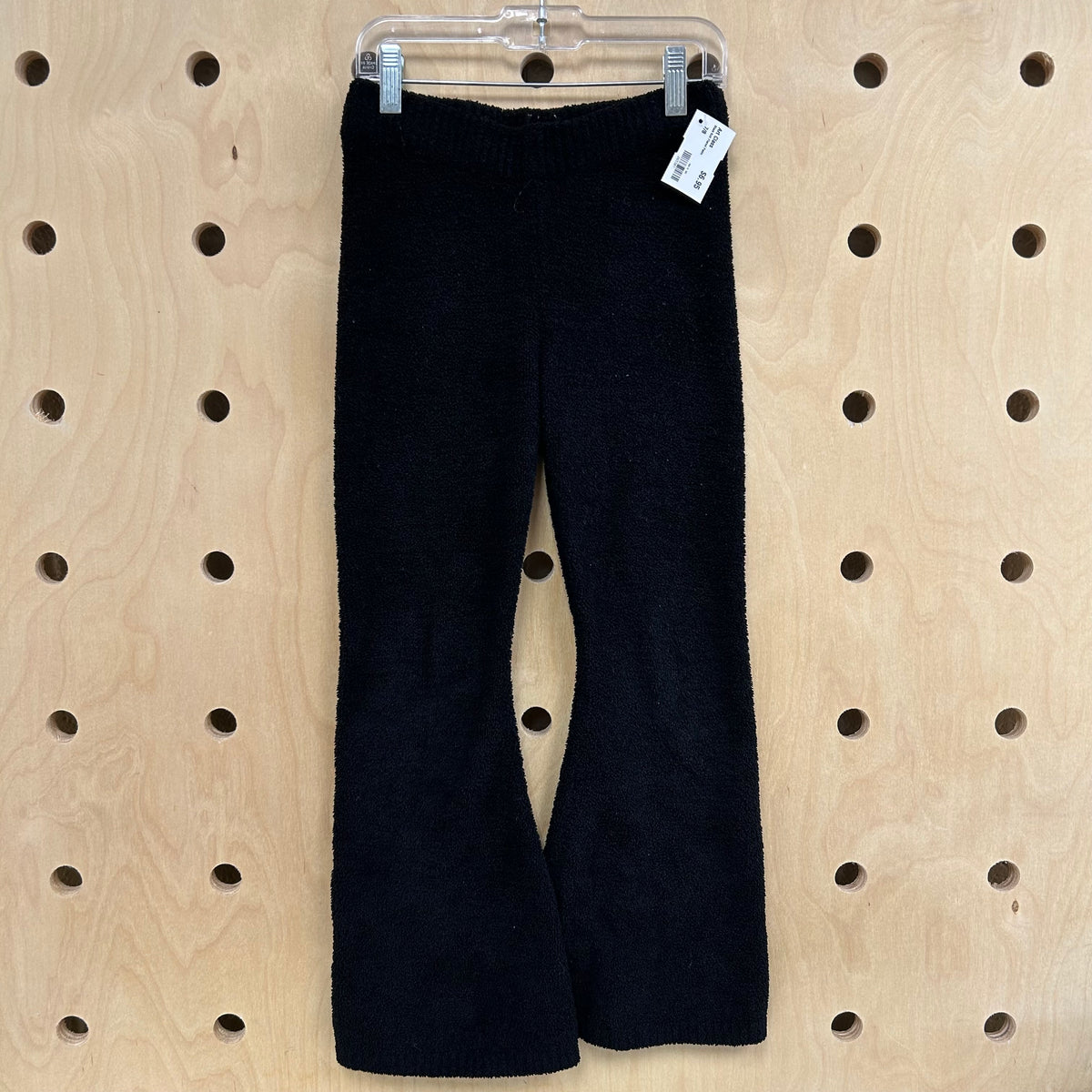 Black Knit Flared Pants