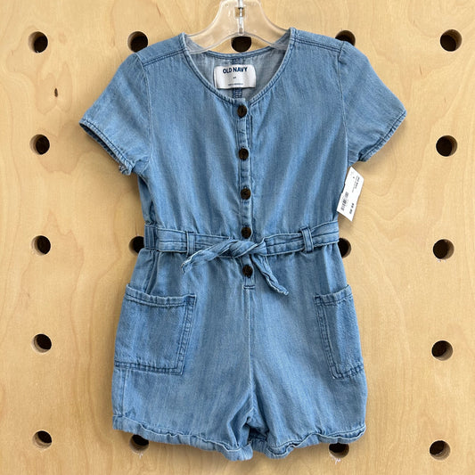 Denim Shorts Romper