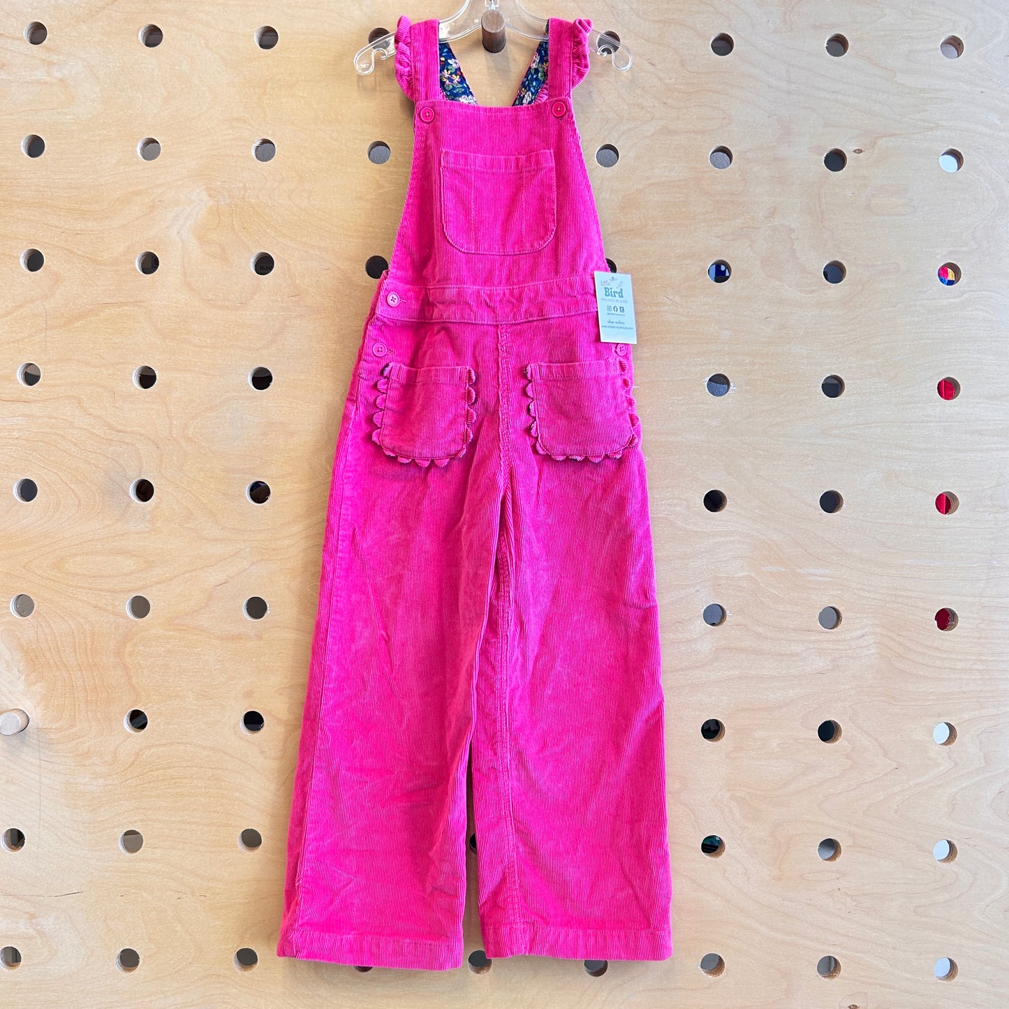 Pink Cord Overalls