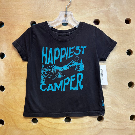 Black & Teal Happiest Camper Tee