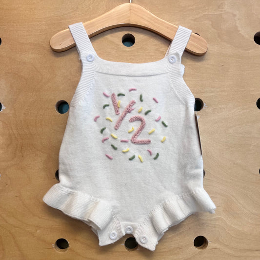 Cream Knit 1/2 Romper