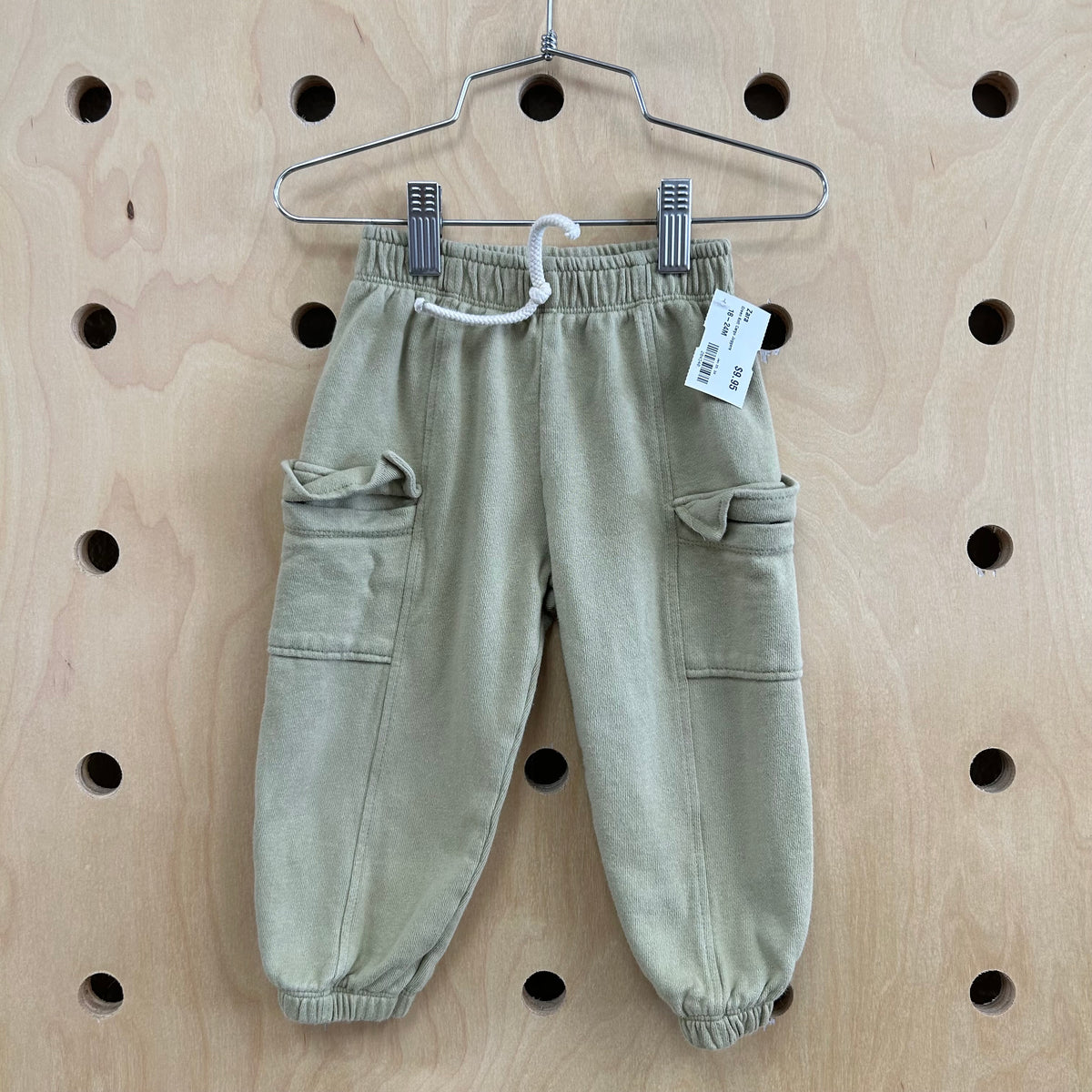 Green Knit Cargo Joggers