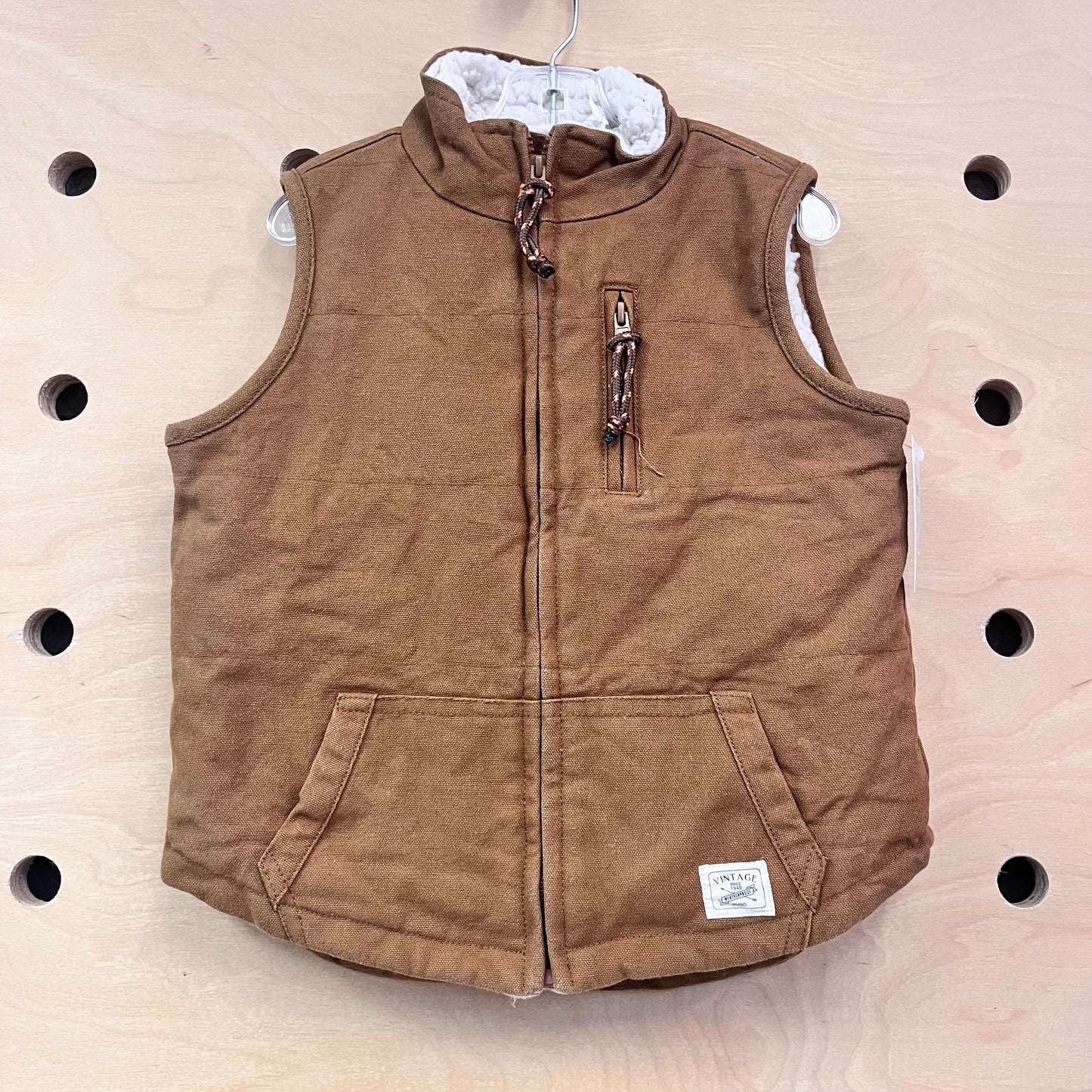 Tan Sherpa Lined Vest