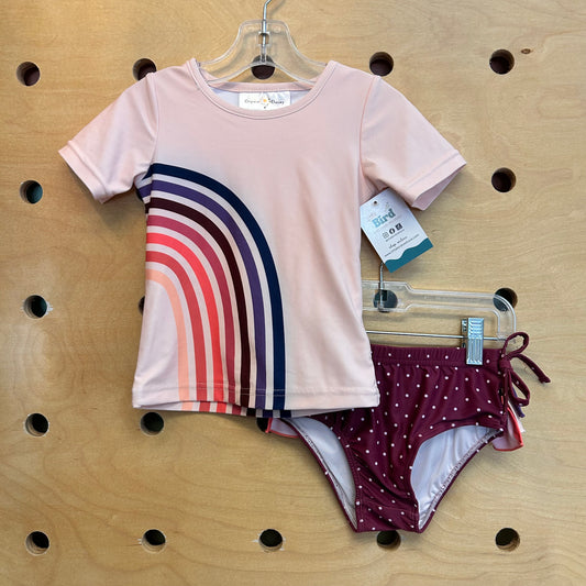 Rainbow Polka Dot Swim Set
