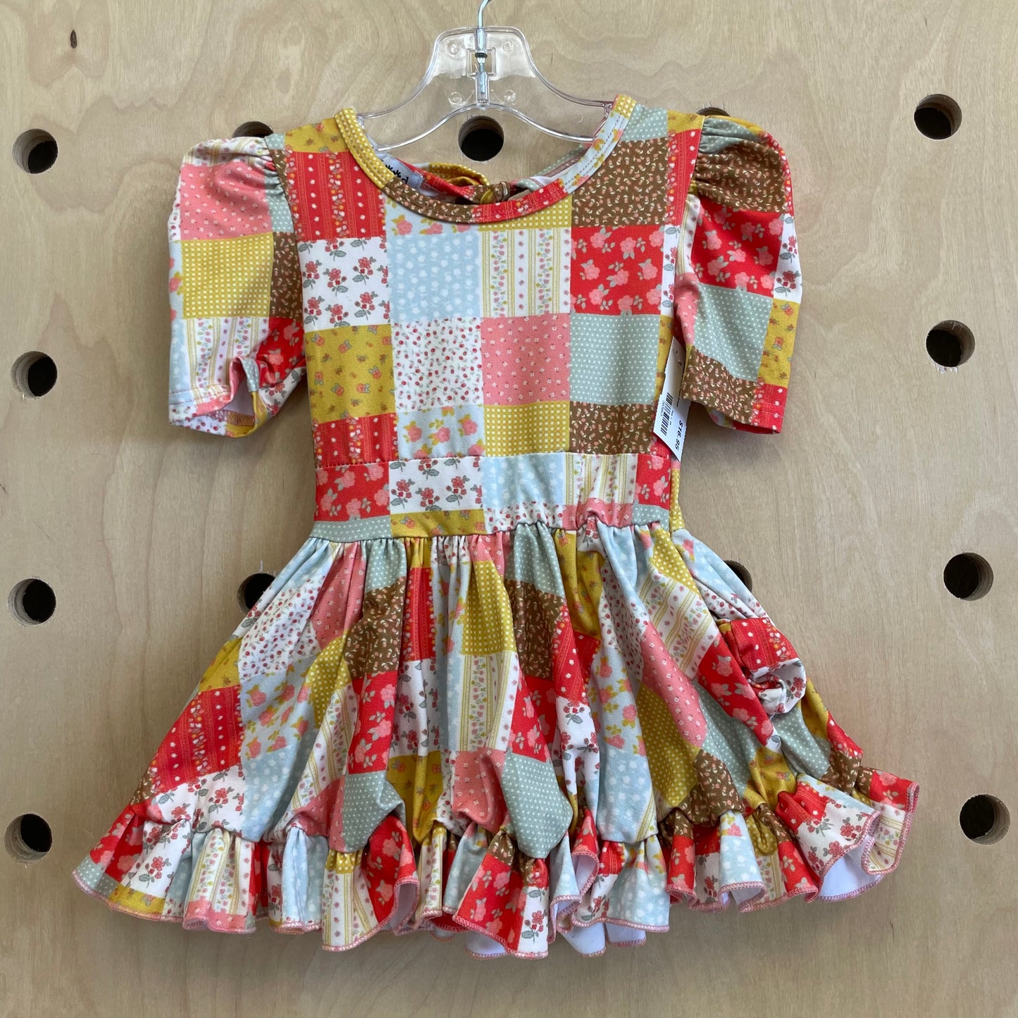 Patchwork Print Twirl Dress