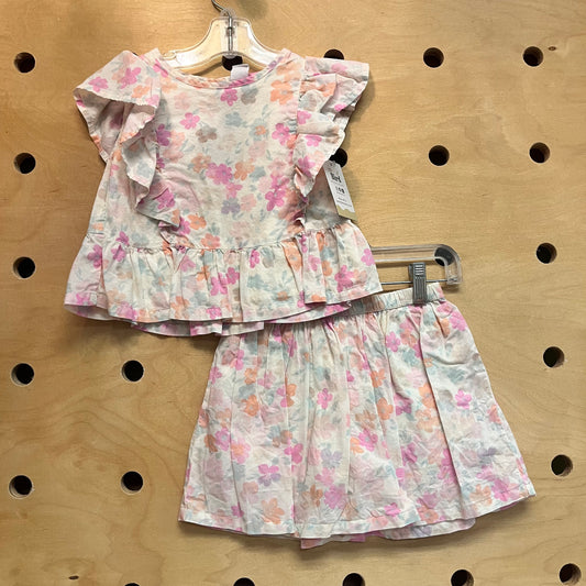 Cream Floral Outfit