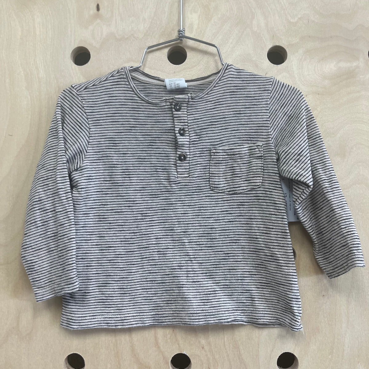 Tan+Black Striped LS Henley