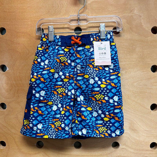 Blue Fish Swim Shorts