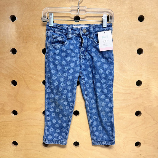 Bleached Flowers Denim