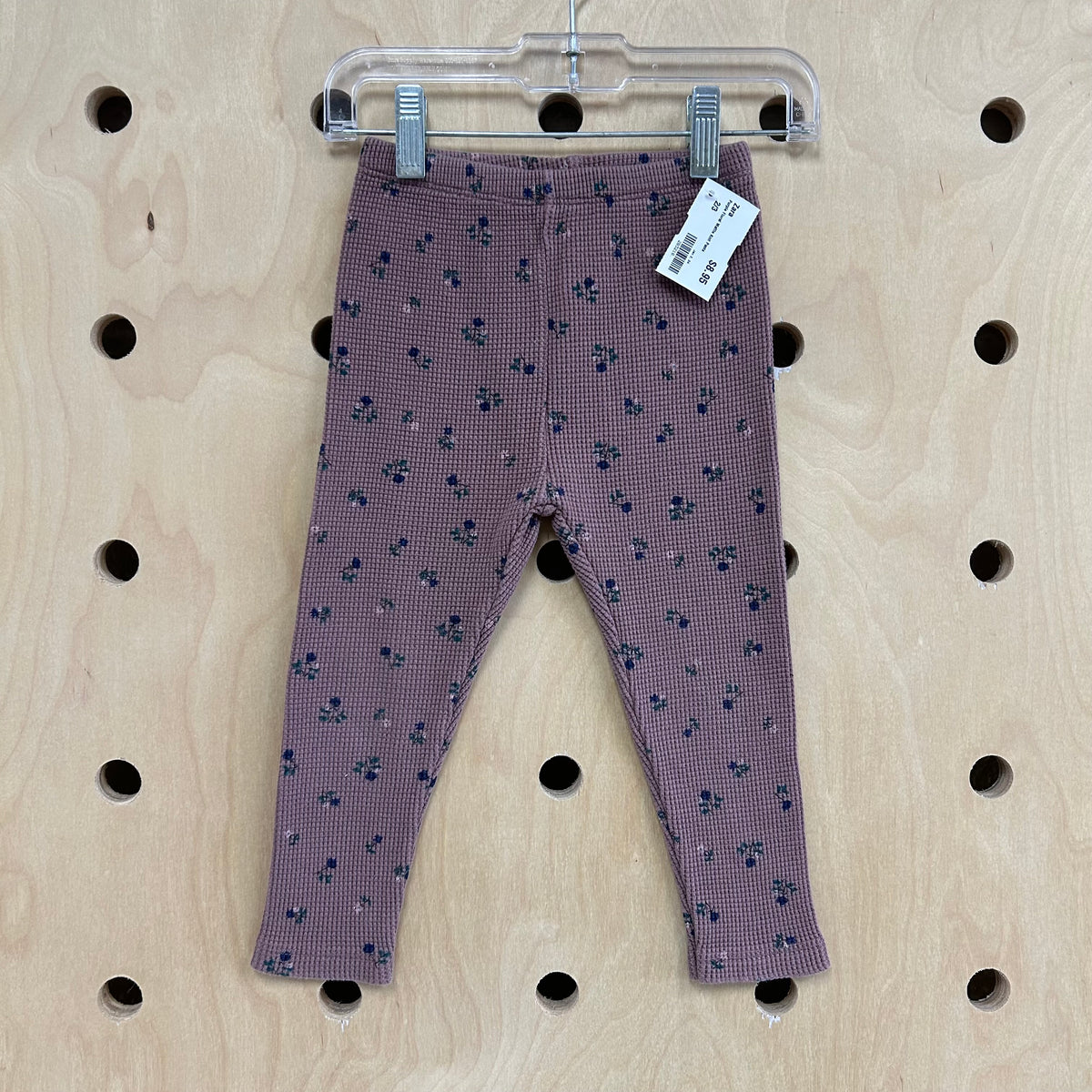 Purple Floral Waffle Knit Pants
