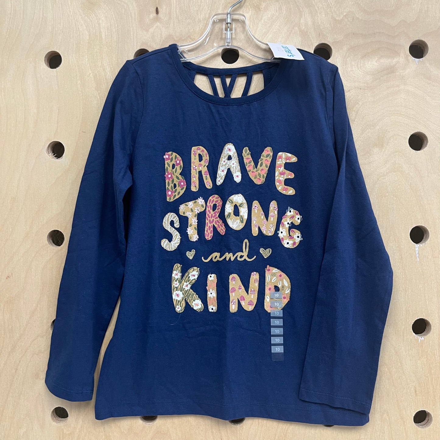 Blue Brave Strong & Kind LS Tee NEW!