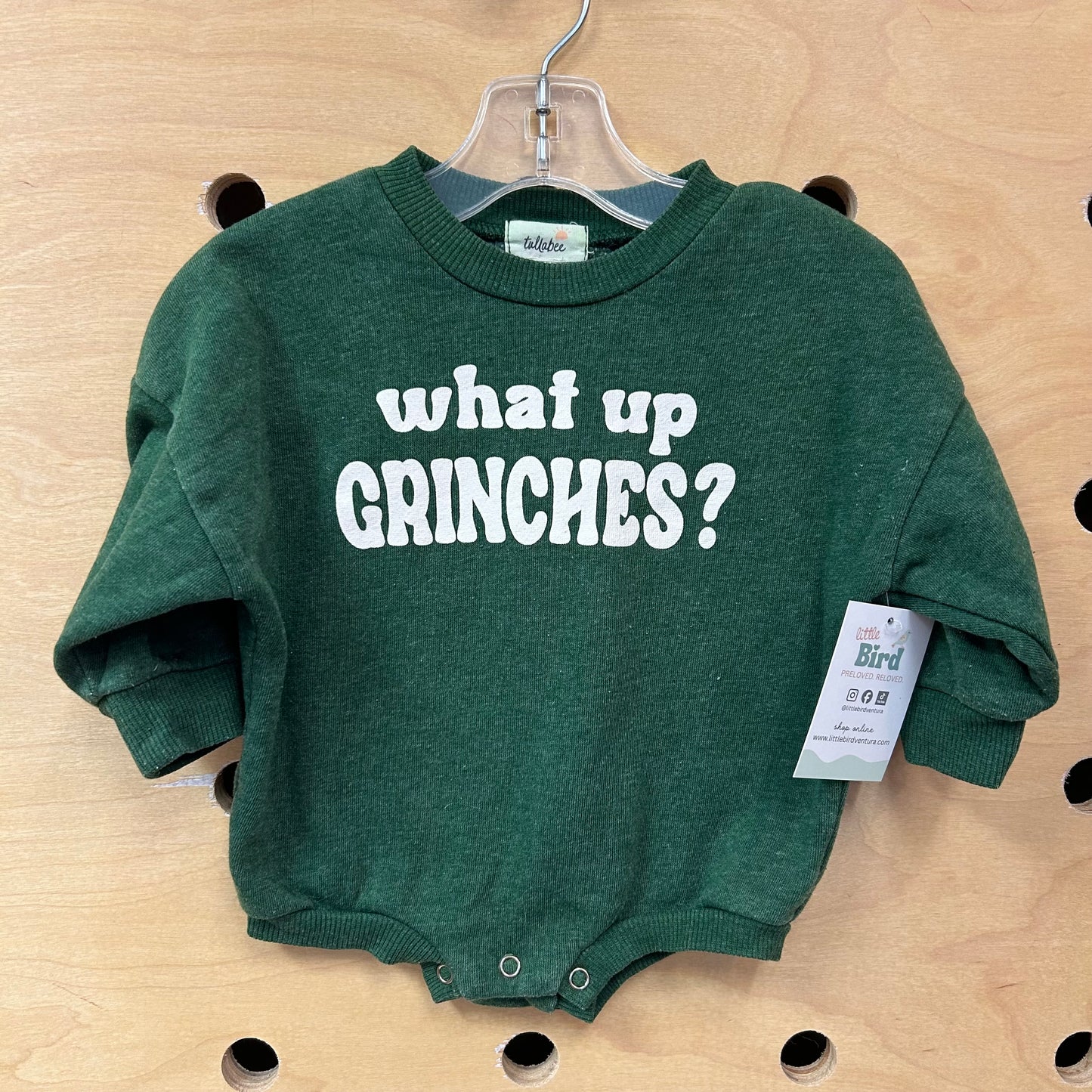 Whats Up Grinches Bubble Romper
