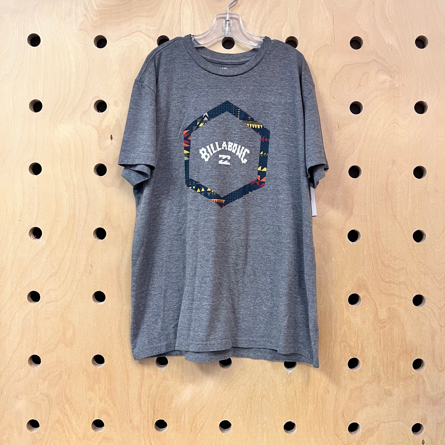 Grey Aztec Print Logo Tee