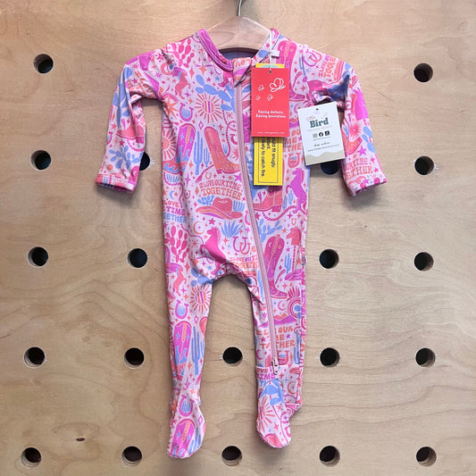 Pink Western Bamboo Zippy NEW!