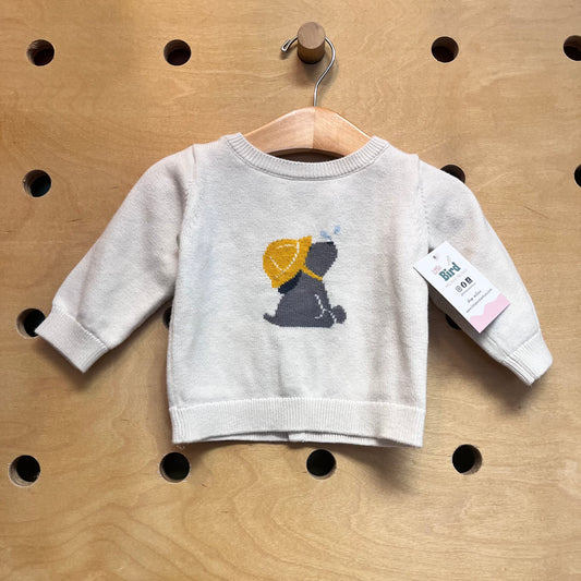 White Firefighter Dog Sweater