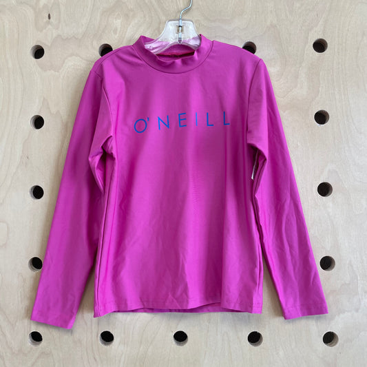 Pink + Blue Logo LS Swim Tee