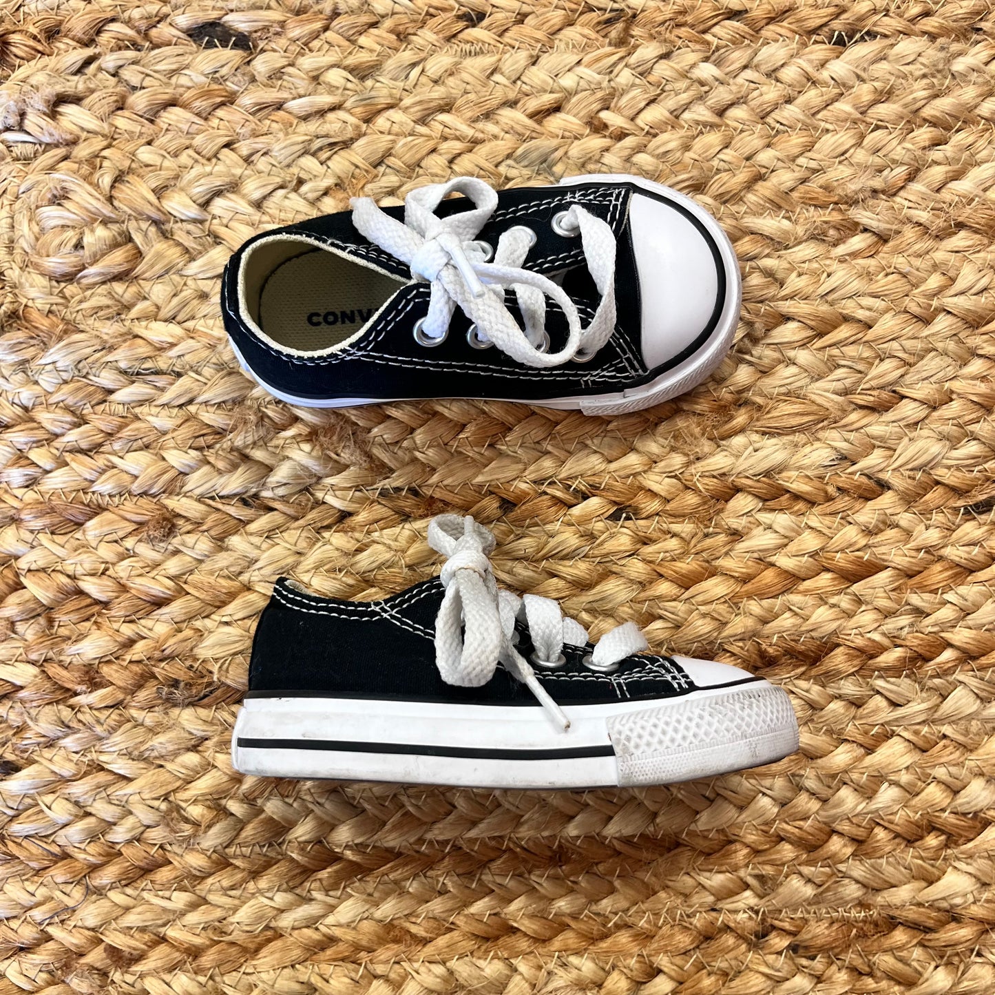 Black Lace-Up Sneakers