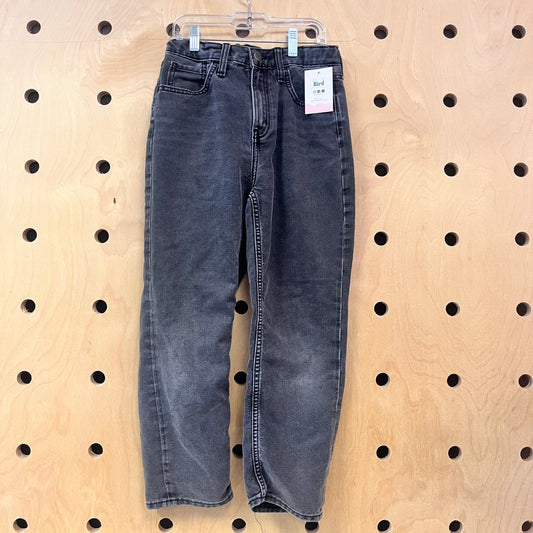 Black Slouchy Straight Denim