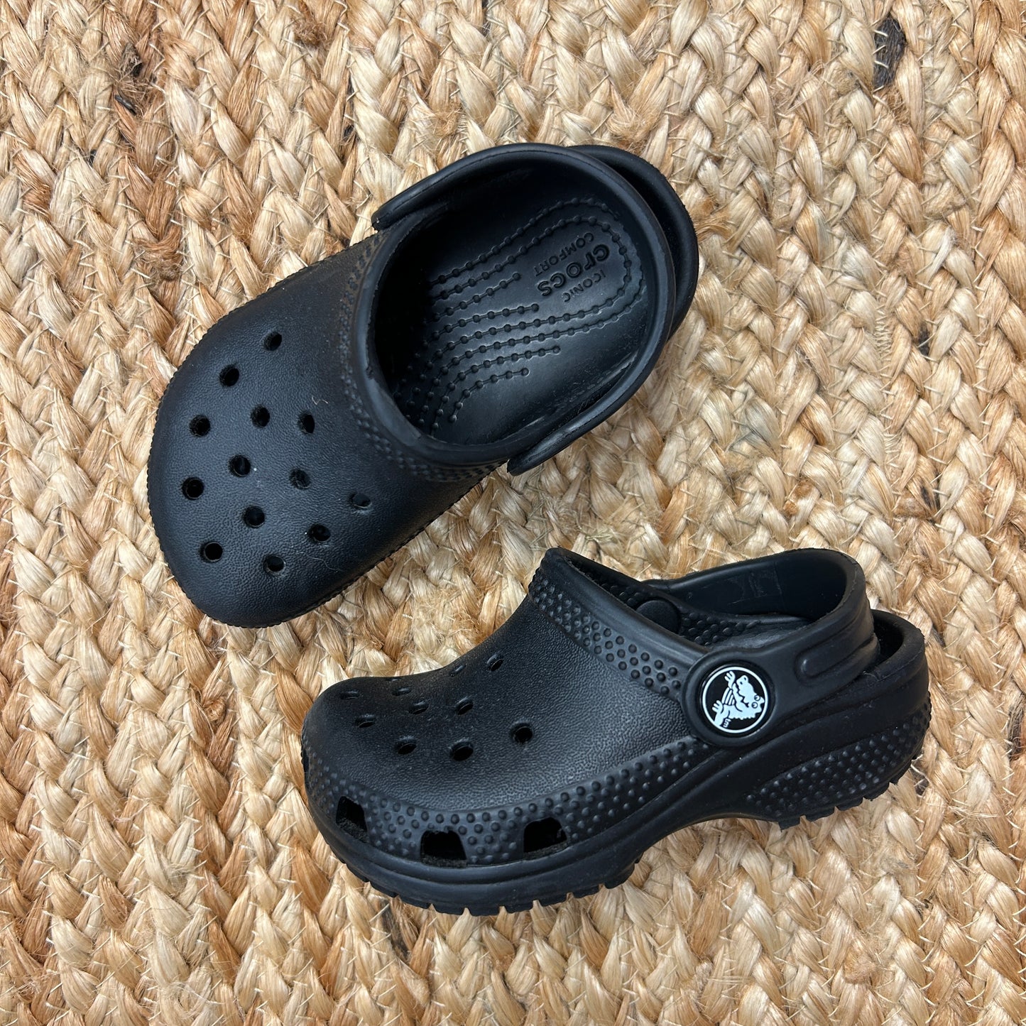 Black Perforated Clogs