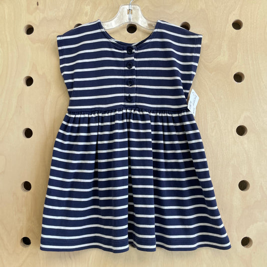 Blue + White Striped Dress