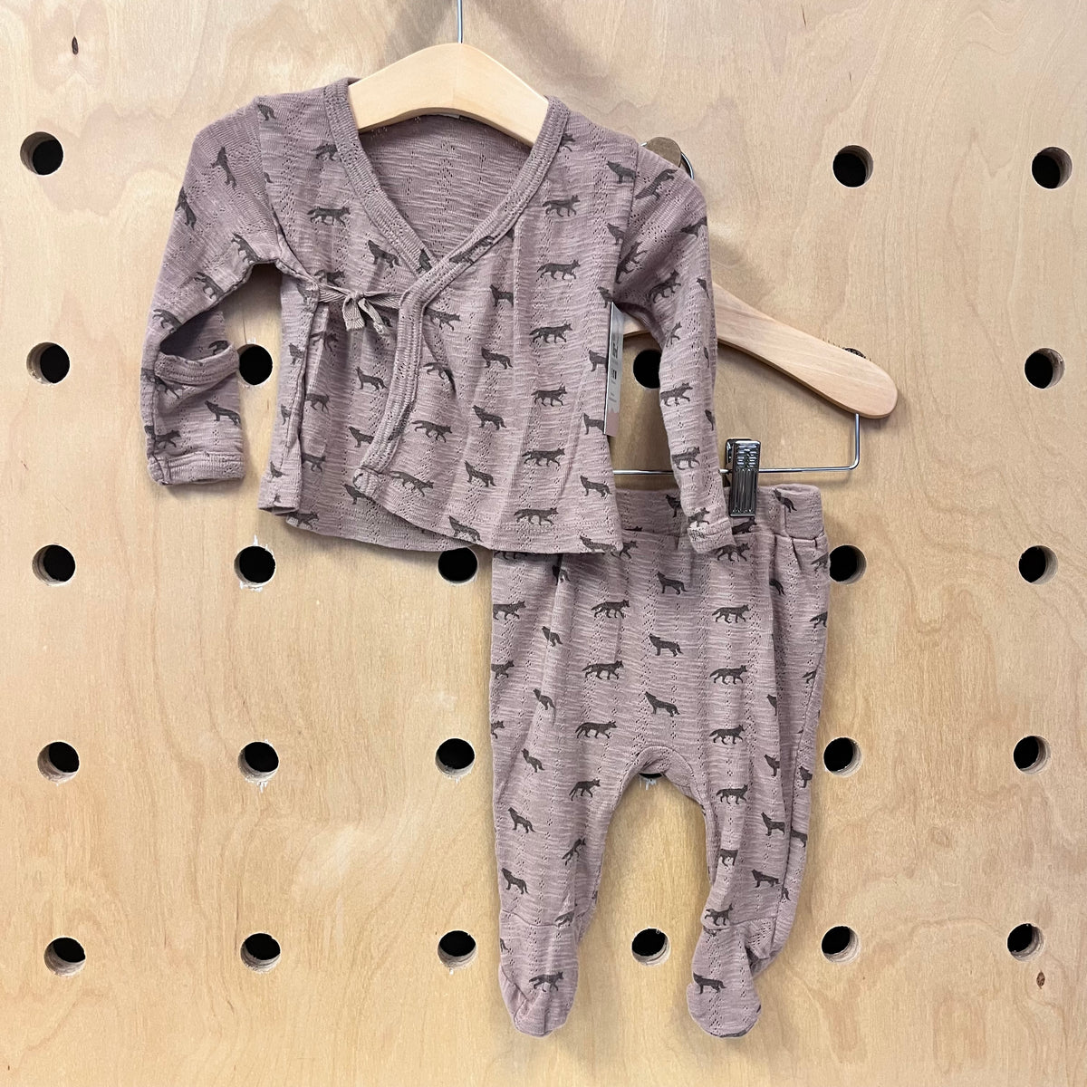 Organic Pointelle Brown Fox Outfit