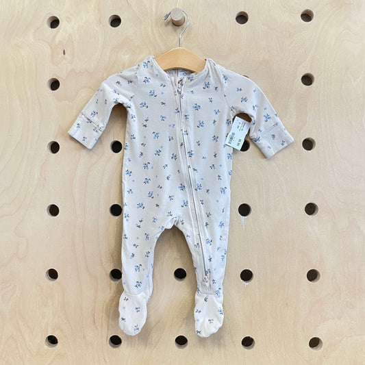 Cream Floral Zippy