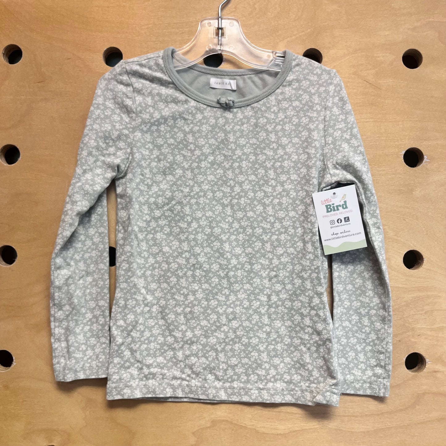 Blue/White Floral LS