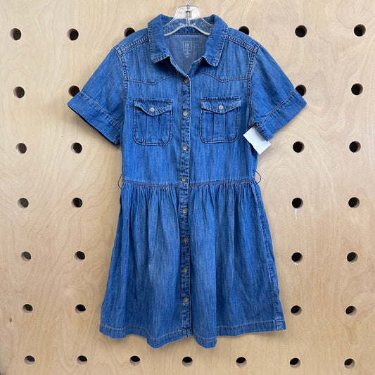 Denim Button Dress